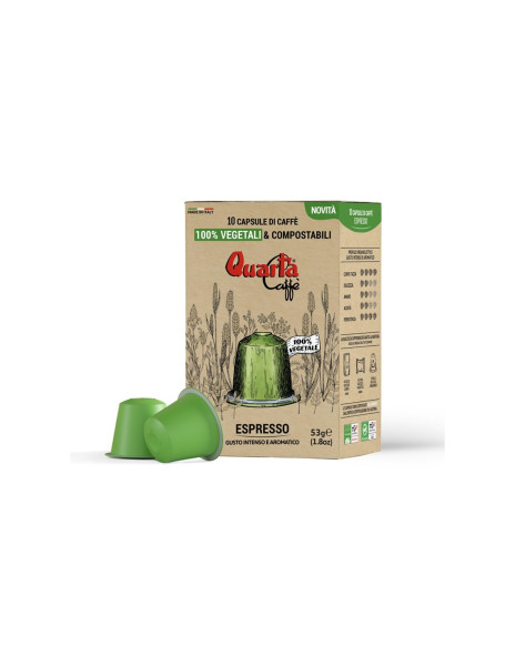 Cap Quarta Caffè 100% vegetarisch und kompostierbar (12 Pack à 10 Kapseln)